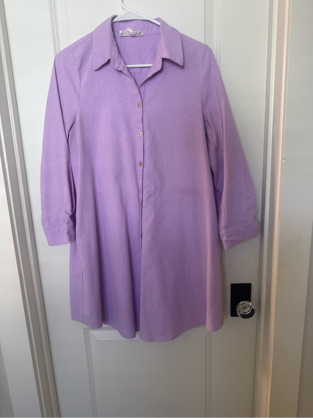 Pomander Place Lavender Button-Front A-Line Dress